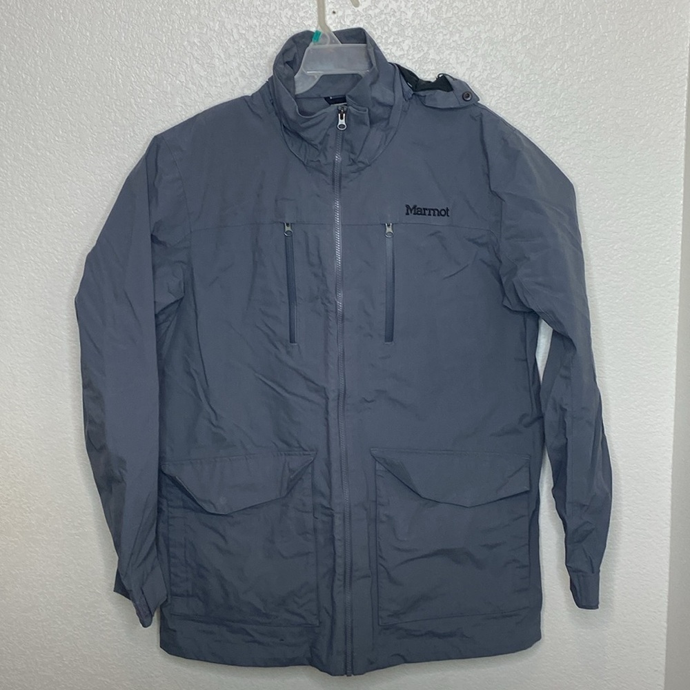 Marmot Men's Gray Fully Lined Jacket with Removable Hood Size XL NWOT